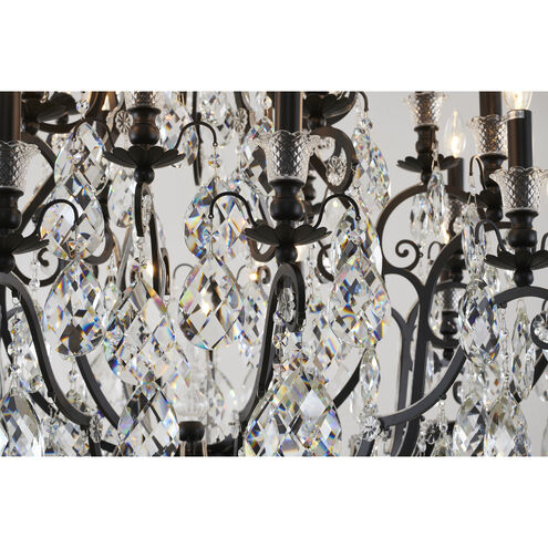 Canada LED 43 inch Matte Black Chandelier Ceiling Light